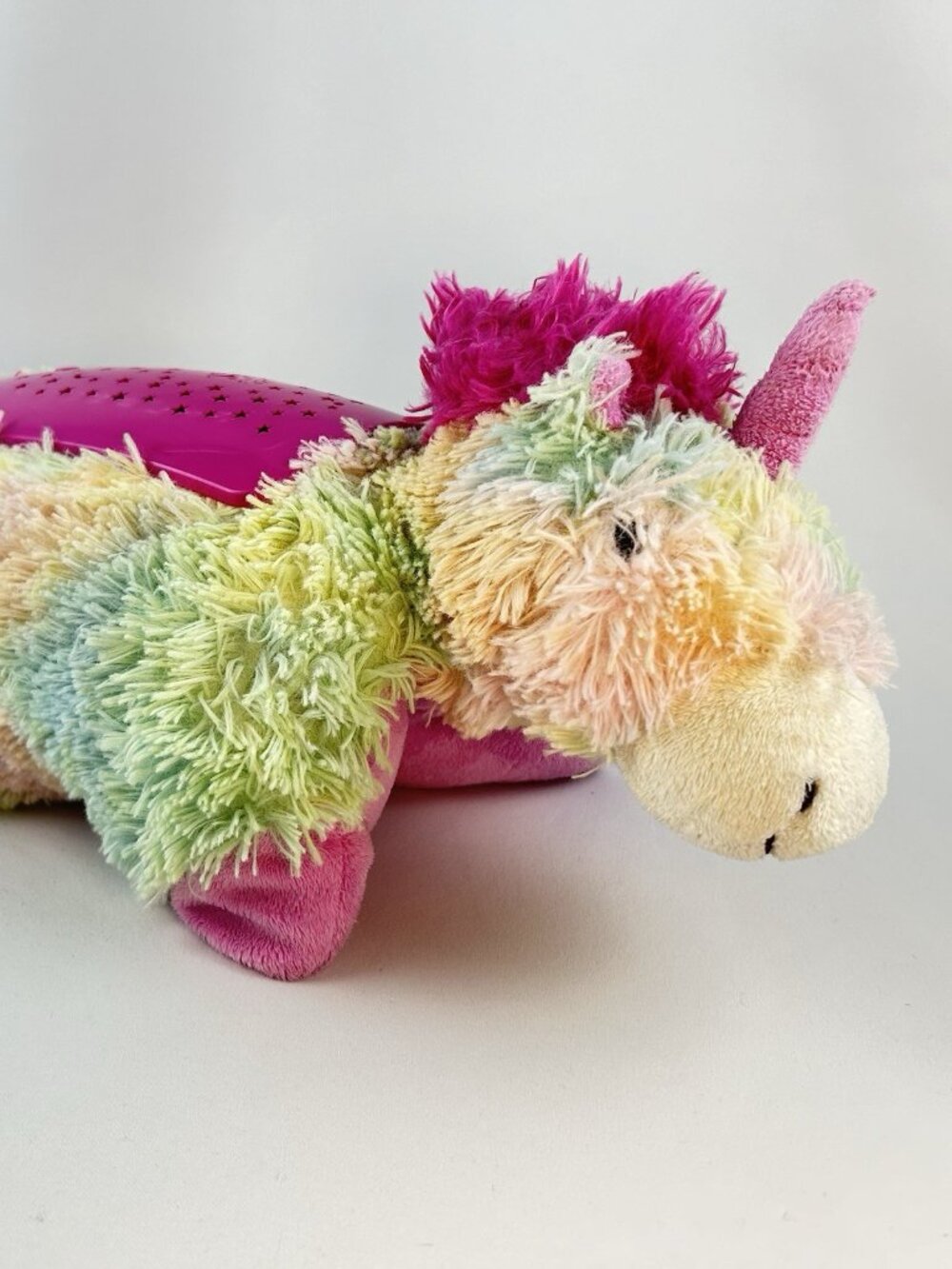 Pillow Pets Dream Lites Plush Unicorn Night Light 12" Rainbow **Tested Working**